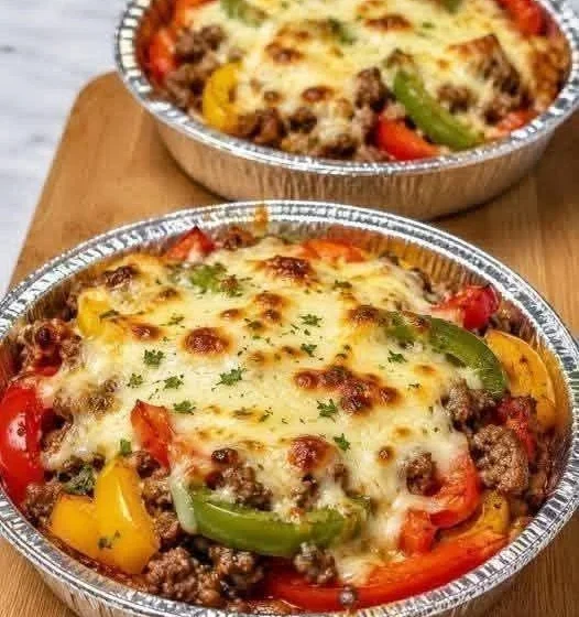 Best Cheesy Beef and Bell Pepper Bake Recipe