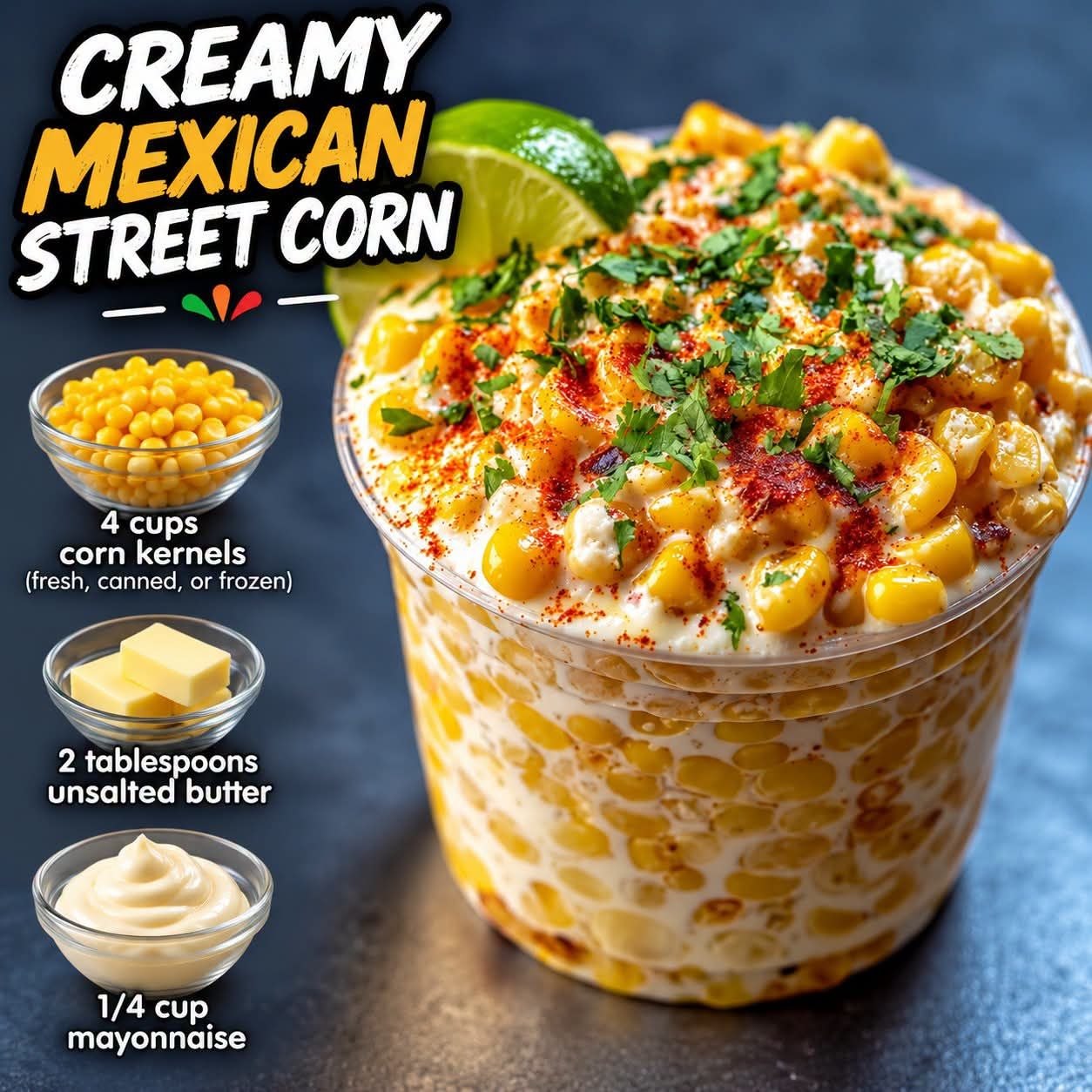 Creamy Mexican Street Corn in a Cup (Esquites)