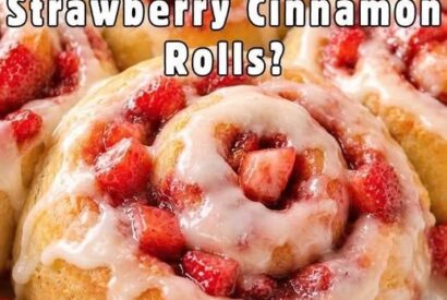 Thumbnail for Homemade Strawberry Sweet Rolls with Lemon Cream Cheese Glaze