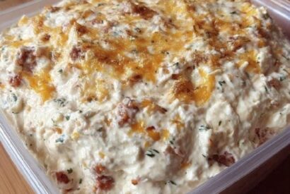 Thumbnail for No Name Dip An Ultra-Easy, Incredibly Addictive 4-Ingredient Party Dip Packed with Cheddar, Bacon, and Ranch