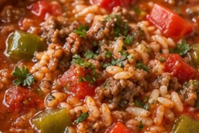 Thumbnail for Stuffed Pepper Soup (Easy, Cozy & Old-Fashioned Comfort Recipe)